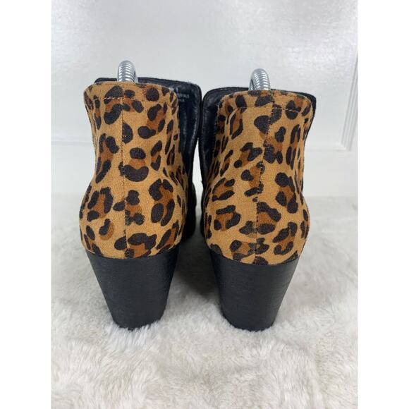 Boutique By Corky's Kippi Womens Black & Leopard Print Ankle Booties Size 9 - Picture 3 of 9